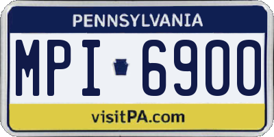 PA license plate MPI6900