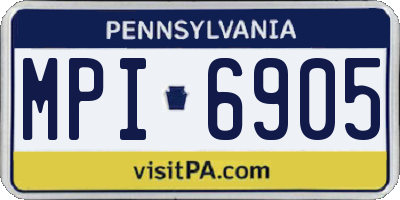 PA license plate MPI6905