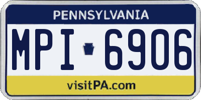 PA license plate MPI6906