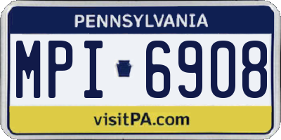 PA license plate MPI6908