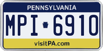 PA license plate MPI6910