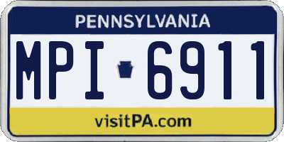 PA license plate MPI6911