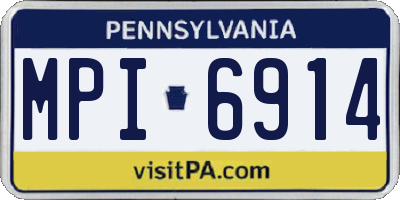 PA license plate MPI6914