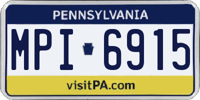 PA license plate MPI6915