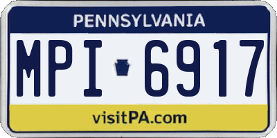 PA license plate MPI6917