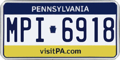 PA license plate MPI6918