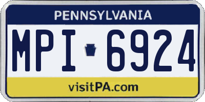 PA license plate MPI6924
