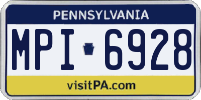 PA license plate MPI6928