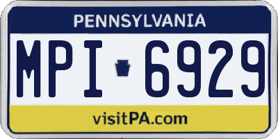 PA license plate MPI6929