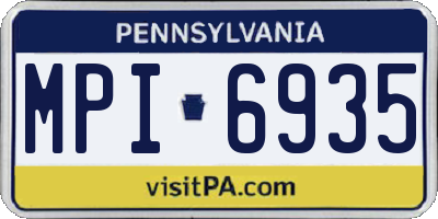 PA license plate MPI6935