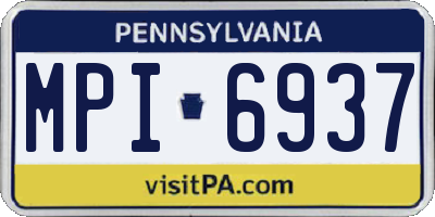 PA license plate MPI6937