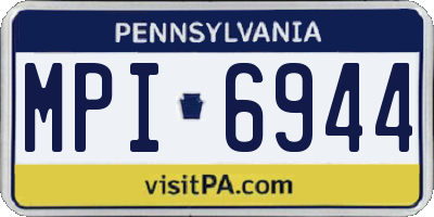 PA license plate MPI6944