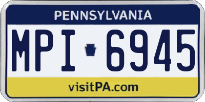 PA license plate MPI6945