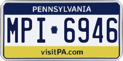 PA license plate MPI6946