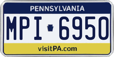 PA license plate MPI6950