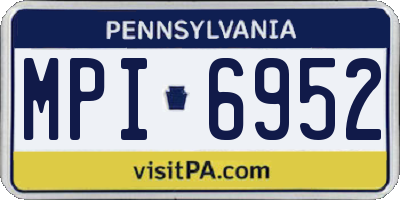 PA license plate MPI6952