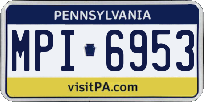 PA license plate MPI6953