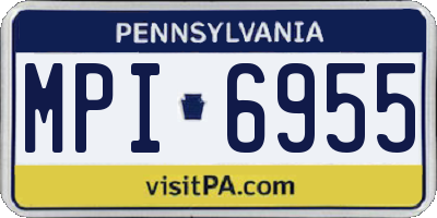 PA license plate MPI6955