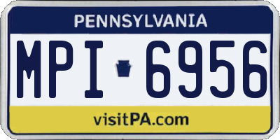 PA license plate MPI6956