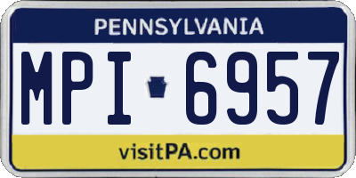 PA license plate MPI6957