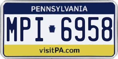 PA license plate MPI6958
