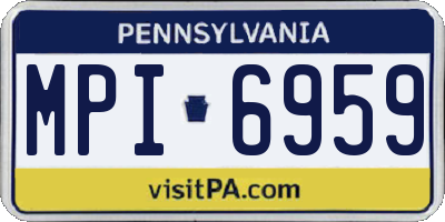 PA license plate MPI6959