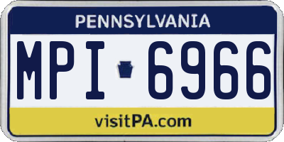PA license plate MPI6966