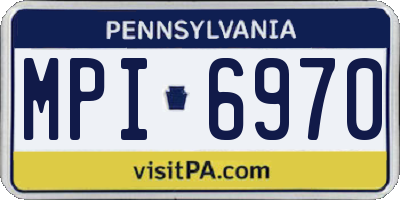 PA license plate MPI6970