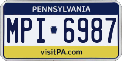 PA license plate MPI6987