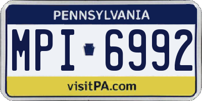 PA license plate MPI6992