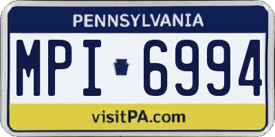 PA license plate MPI6994