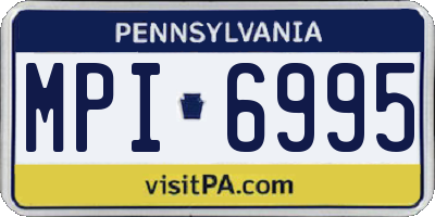 PA license plate MPI6995