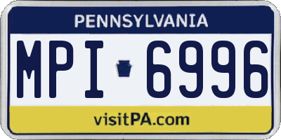 PA license plate MPI6996