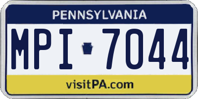 PA license plate MPI7044