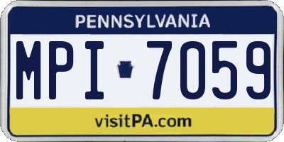PA license plate MPI7059