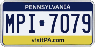PA license plate MPI7079