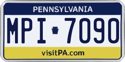 PA license plate MPI7090