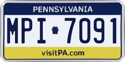 PA license plate MPI7091