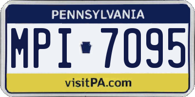 PA license plate MPI7095