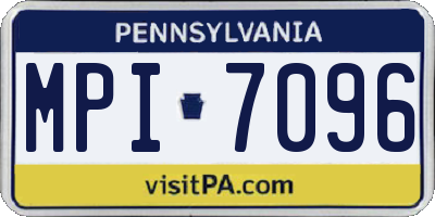 PA license plate MPI7096