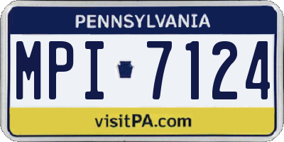 PA license plate MPI7124