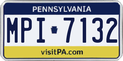 PA license plate MPI7132