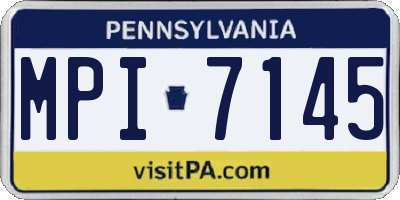 PA license plate MPI7145