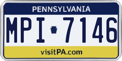 PA license plate MPI7146