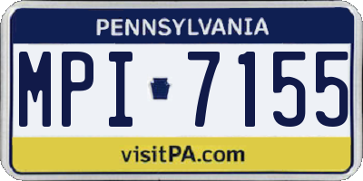 PA license plate MPI7155