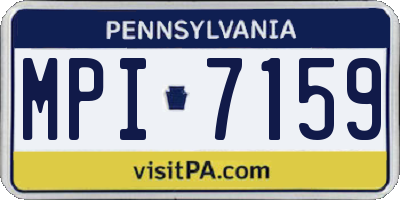 PA license plate MPI7159