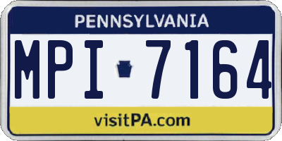 PA license plate MPI7164