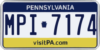 PA license plate MPI7174