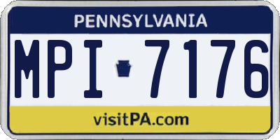 PA license plate MPI7176