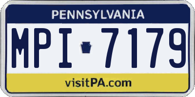 PA license plate MPI7179